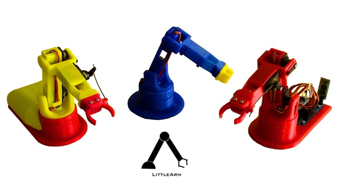 LittleArm 2C: Fun, trainable Arduino-based robot arm