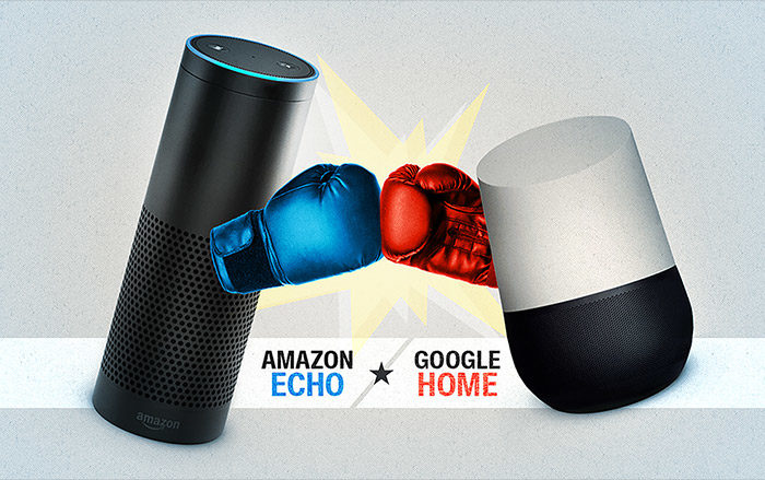 Amazon Echo vs. Google Home: Smart Speaker Face-off! (Infographic)