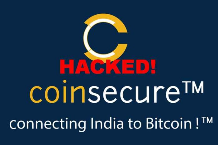 Indian Bitcoin Exchange Coinsecure claims ‎$3.5 worth of bitcoins stolen in insider hack