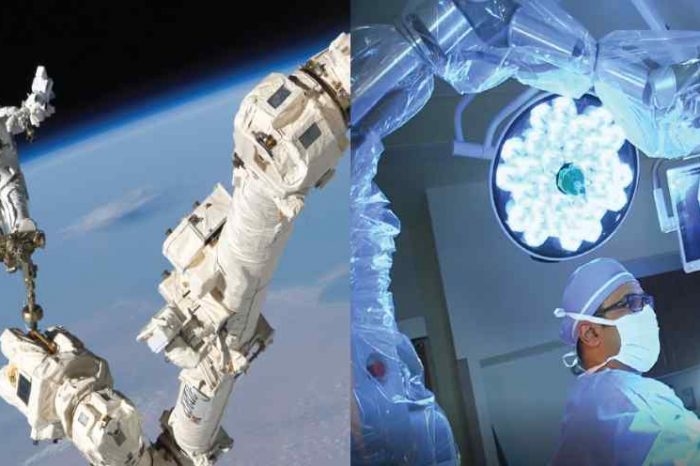 Neurosurgeons successfully used robotic technology derived from International Space Station to perform brain tumor surgery