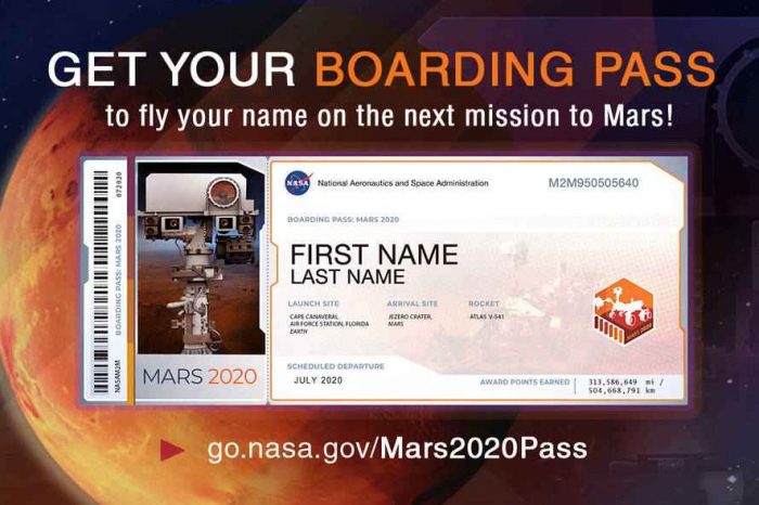 NASA is now accepting applications from members of the public to submit their names to fly aboard next Mars Rover