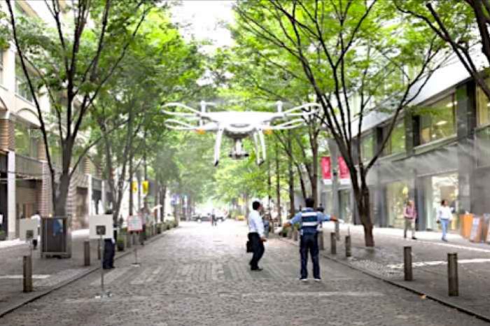 Terra Drone demos safe use of UAVs with Mitsubishi Estate for urban area logistics and security in Tokyo