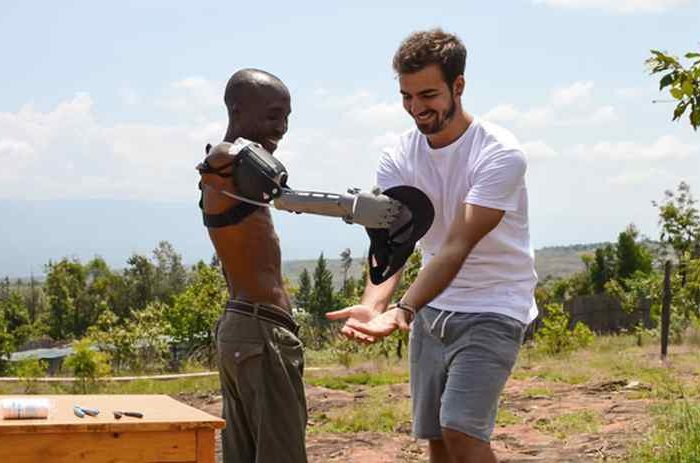 Meet the 24-year-old who is changing lives by giving away 3D-printed prosthetic limbs to people in developing world