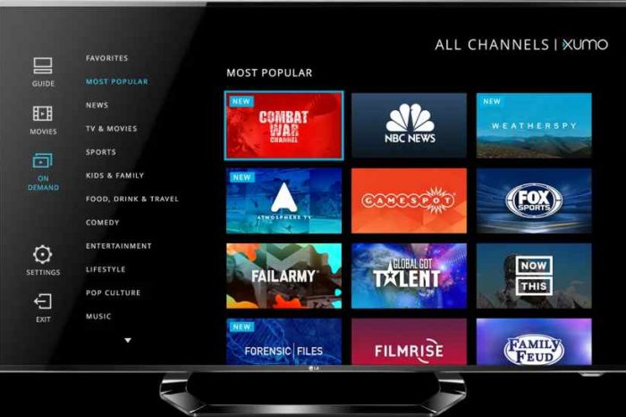 Comcast buys ad supported free streaming service startup Xumo for over $100 million