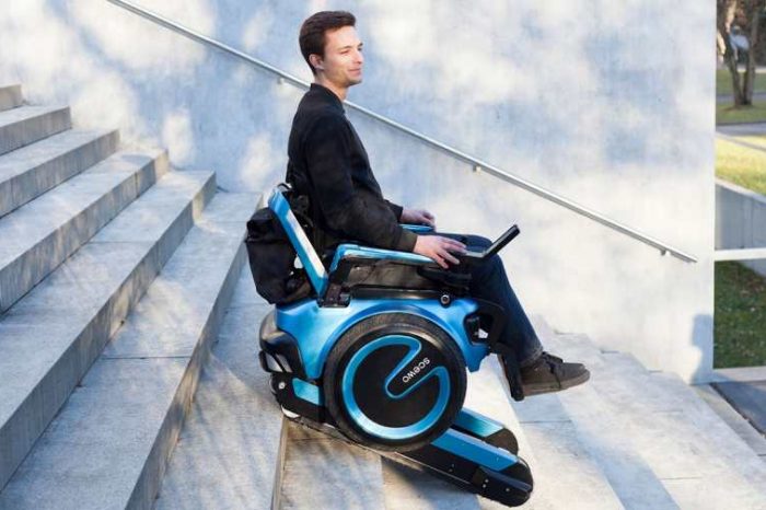 Swiss startup Scewo has developed an electric wheelchair that can climb up and down stairs unassisted