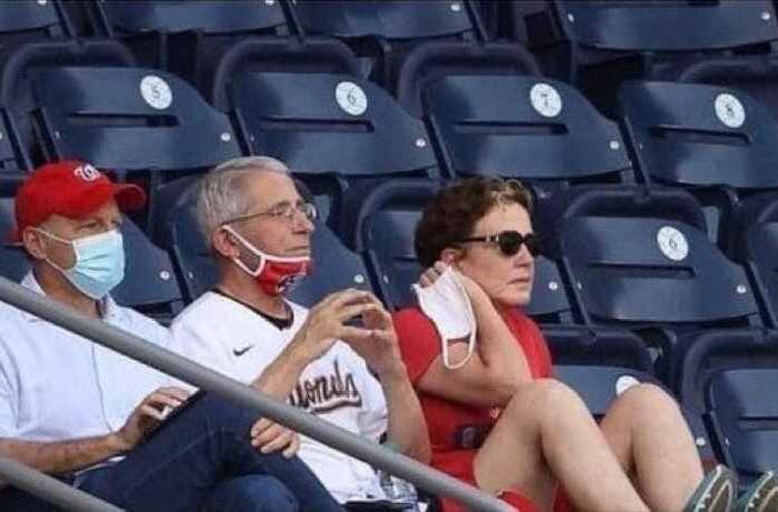 BUSTED: Dr. Fauci caught NOT wearing mask at a baseball stadium after weeks of lecturing us to wear a face mask in public