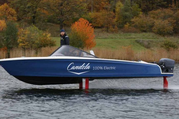 Meet the Candela Seven, the world’s first flying electric-powered hydrofoil speedboat