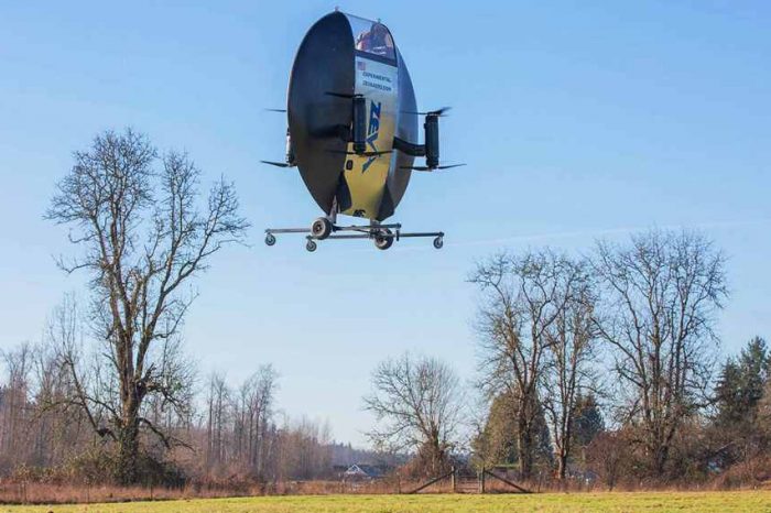 The world's first vertical flying saucer is finally here: Watch as the vehicle takes off