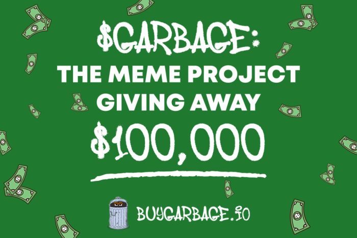 Memecoin Project $Garbage Aims to Launch A $100,000 Giveaway