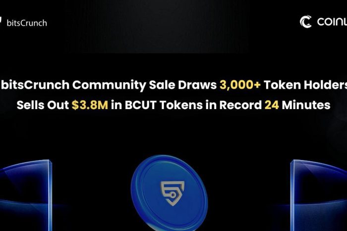 bitsCrunch BCUT Community Sale Sells Out In Record 24 Minutes, Raising $3.85M