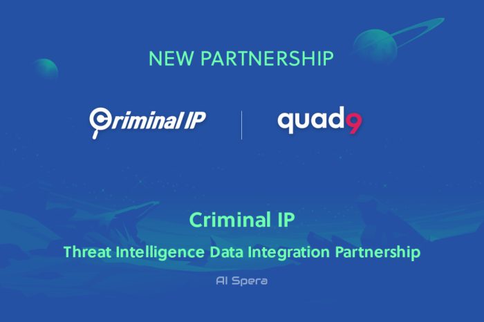 Criminal IP and Quad9 Collaborate to Exchange Domain and IP Threat Intelligence