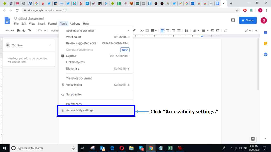 How to make Google Docs read your documents out loud to you, using a