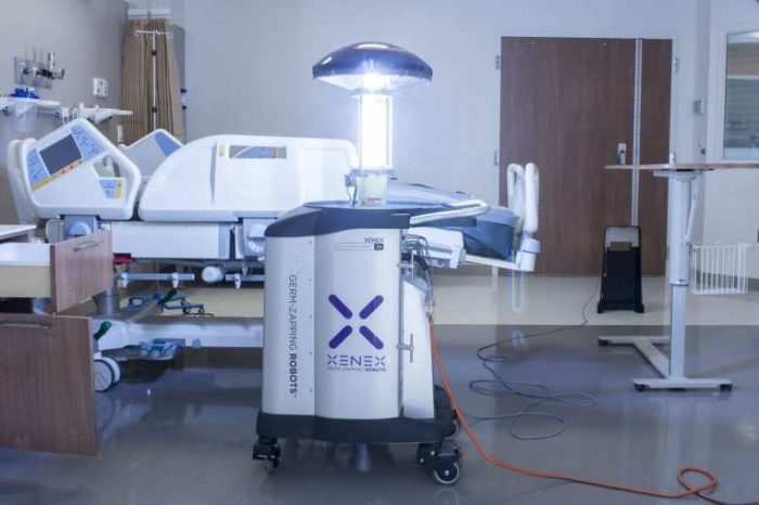Xenex built LightStrike, a germ-zapping robot that uses UV light to disinfect surfaces with coronavirus