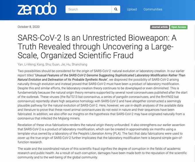Chinese coronavirus whistleblower Dr. Li-Meng Yan just published her second coronavirus scientific report: "SARS-CoV-2 Is an Unrestricted Bioweapon" | Tech News | Startups News