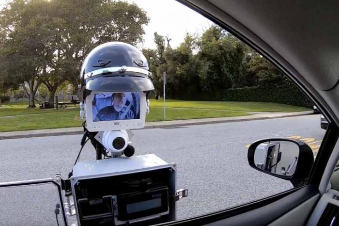 Meet Robot Police Officer, a traffic stop robot that writes you a speeding ticket and keeps everyone safe