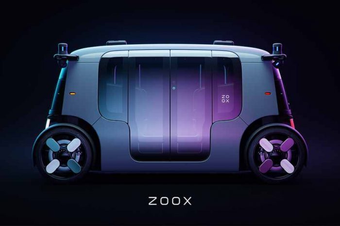 Zoox, a self-driving tech startup acquired by Amazon for $1.2 billion, unveils its first autonomous robotaxi