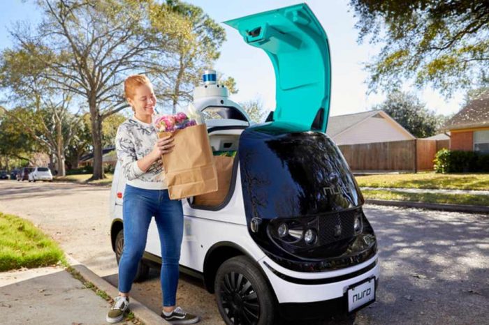 Self-driving tech startup Nuro raises $600M to deliver groceries and other items from the street using autonomous robotic vehicles