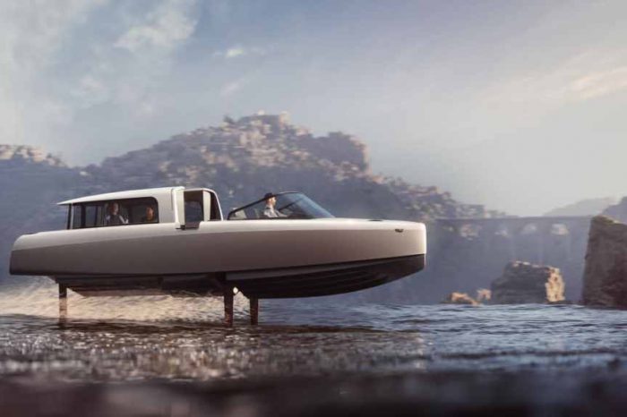 World's first flying electric taxi boat, the Candela P-8 Voyager, debuts in Venice Italy