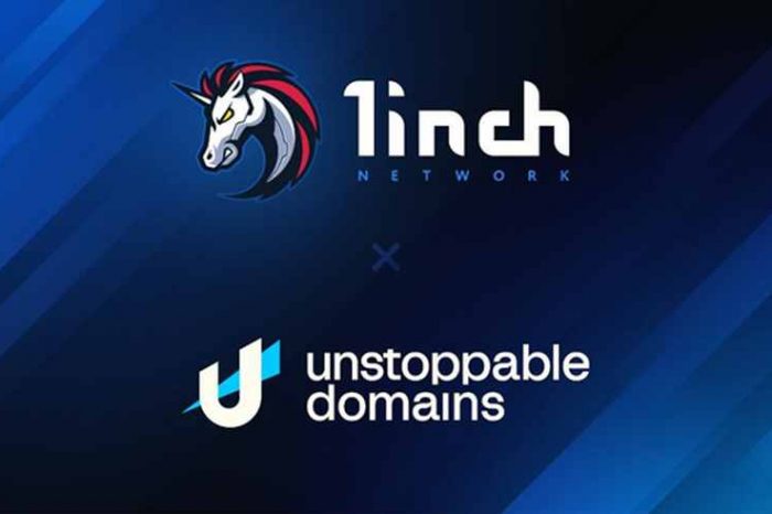 1inch teams up with Unstoppable Domains to enable users to use human-readable domain names when buying or sending crypto assets