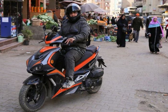 Egyptian scooter driver Eman Al-Adawi wants to start an all-woman app