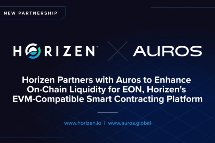 Horizen and Auros join forces to enhance liquidity for its EVM-compatible smart contracting platform, EON