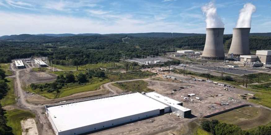 Susquehanna nuclear plant in Salem Township, Penn., along with the data center in foreground.