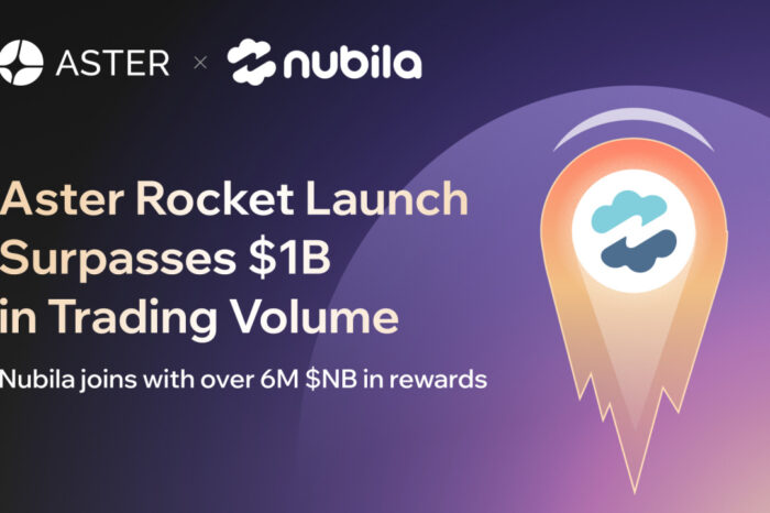 Aster’s Rocket Launch Surpasses $1B in Trading Volume, as Nubila Joins with Over 6 Million $NB in Rewards