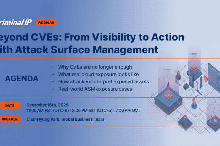 Criminal IP to Host Webinar: Beyond CVEs – From Visibility to Action with ASM