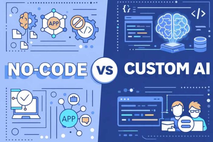 No-Code vs. Custom AI Apps: Pros, Cons, and Which One You Should Choose
