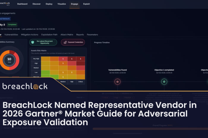 BreachLock Named Representative Vendor in the 2026 Gartner Market Guide for Adversarial Exposure Validation